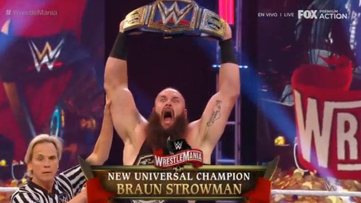 diapositiva profesional ellos WrestleMania 36 EN VIVO: Braun Strowman derrotó a Goldberg y ganó el título  Universal de WWE tras conectarle cuatro azotes | VIDEO | FULL-DEPORTES |  DEPOR