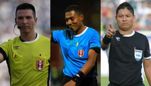 Kevin Ortega, Edwin Ordóñez y Joel Alarcón arbitrarán los partidos de los tres grandes del fútbol peruano. (Foto: Composición Depor / Liga 1)