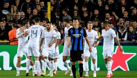 Manchester City goleó 5-1 al Club Brujas como visitante en la UEFA Champions League. (Foto: AFP)