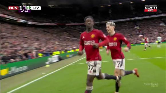 Kobbie Mainoo y el golazo que marcó en el Liverpool vs. Manchester United. (Video: ESPN)