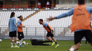 La delegación de Uruguay tuvo la oportunidad de jugar una 'pichanga' en el Estadio Nacional [VIDEO]