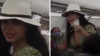 Pasajera se quita mascarilla en avión y en las redes la bautizan como #LadyCovid