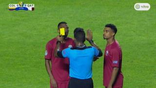 'No VAR, no party': juez se retractó y le quitó amarilla a jugador de Qatar ante Colombia por supuesto penal [VIDEO]