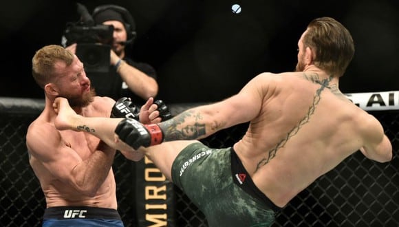 McGregor venció a ‘Cowboy’ Cerrone por knock out desde Las Vegas, Nevada por pelea peso wélter. (Twitter)