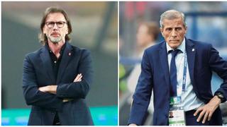 Ricardo Gareca y Óscar Tabárez: los valiosos registros en sus procesos con Perú y Uruguay