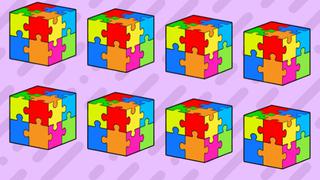 Debes encontrar el cubo distinto al resto en el reto visual de genios en solo 5 segundos