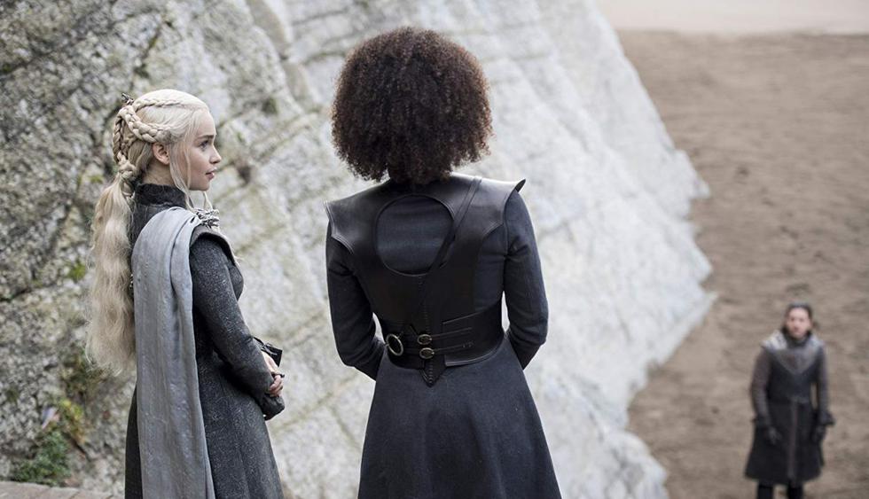 Missandei, traductora y fiel acompañante de Daenerys Targaryen fue ajusticiada en "Game of Thornes 8x04". (Foto: HBO)
