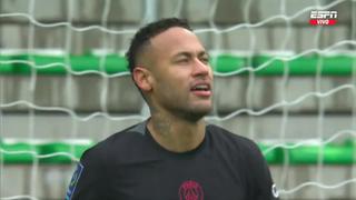 Neymar anotó el 1-0 del PSG vs. Saint-Étienne, pero se lo anularon por fuera de juego [VIDEO]