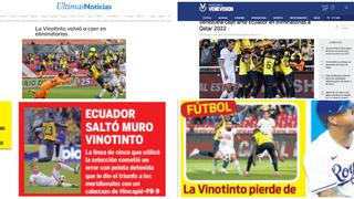 Nada de fe: la reacción de la prensa venezolana tras su derrota frente a Ecuador por Eliminatorias