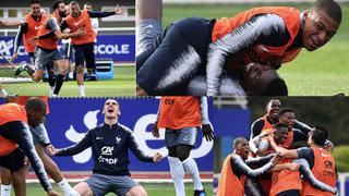 Jugadores de Francia, rival de Perú, son pura risa en entrenamiento a pocos días de Rusia 2018 [FOTOS]