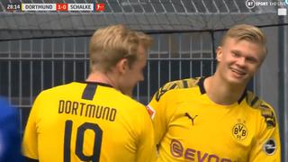 No podía ser otro: Haaland anotó el 1-0 del Dortmund contra el Schalke 04 en la vuelta de la Bundesliga 2020 [VIDEO]