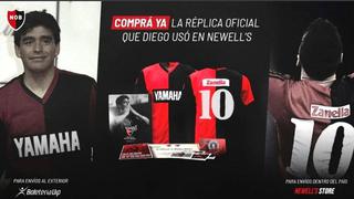 Para el regalo de Navidad: Newell’s pone a la venta camiseta de Diego Maradona que Lionel Messi hizo famosa   