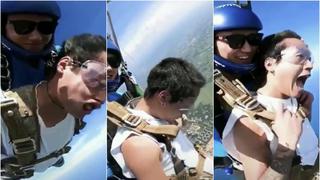 De la adrenalina al desmayo: joven hace paracaidismo y pierde la conciencia en plena caída, remece las redes [VIDEO]