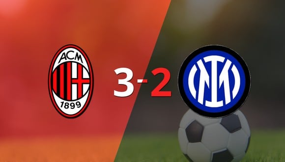 Inter cayó en el "Derby della Madonnina", con doblete de Rafael Leão