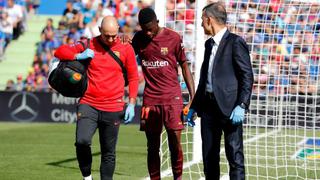 ¿La culpa es de Dembélé? Crack del Barcelona parecía tocado antes de chocar ante Getafe [VIDEO]