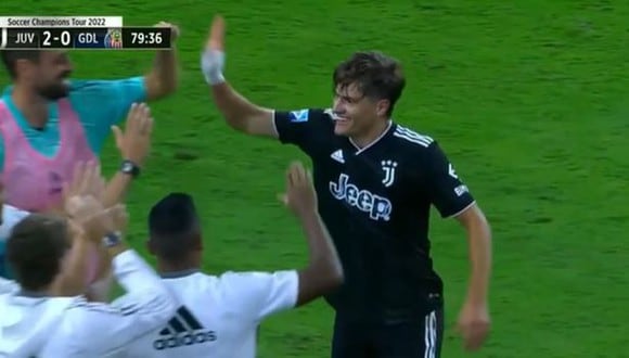 Gol de Mattia Compagnon para el 2-0 de Juventus vs. Chivas. (Captura: Fox Deportes)