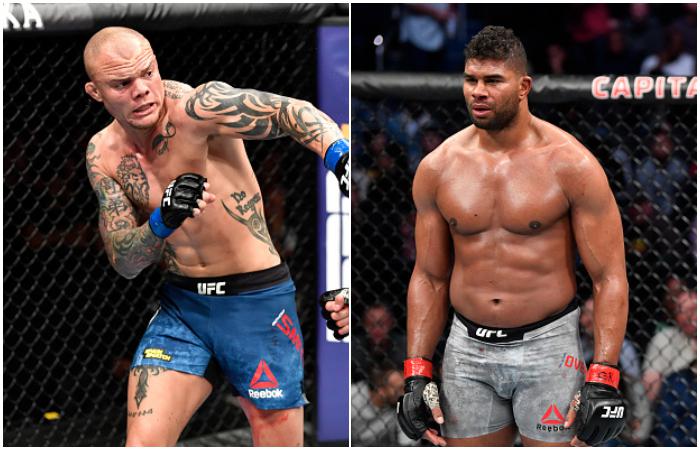 Anthony Smith (izquierda) enfrentaría a Glover Teixeira en la estelar del evento del 13 de mayo. Alistair Overeem (derecha) pelearía contra Walt Harris el 16 de mayo. (Getty Images)