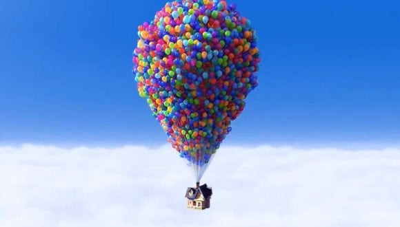 El principal reto de "UP" fue la simulación pareja de los globos (Foto: Pixar)