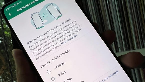 Whatsapp Cómo Activar Los Nuevos Mensajes Temporales En La App Aplicaciones Smartphone 0210