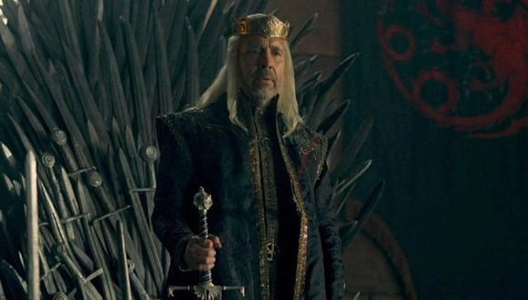Viserys I Targaryen al frente del Iron Throne en el estreno de "House of the Dragon" (Foto: HBO Max)