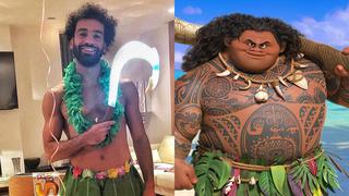 El ‘Maui’ del fútbol: Mohamed Salah cumple el sueño de su hijo y se disfraza de personaje de Disney