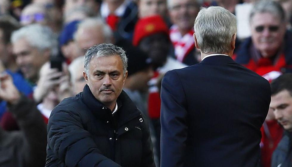 Arsene Wenger y José Mourinho se reencontraron por la Premier League. (Getty Images y Agencias)