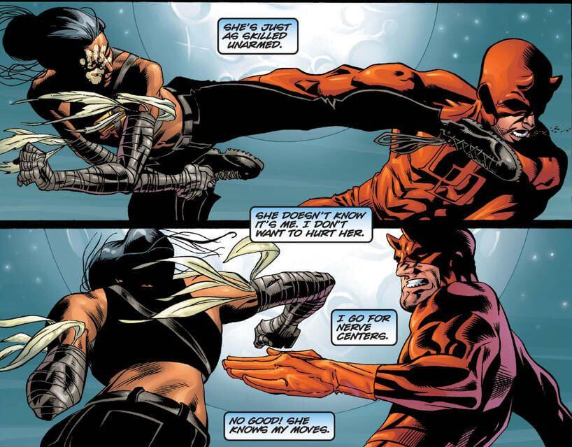 Echo vs. Daredevil en los cómics de Marvel