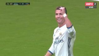 Cabezazo y a cobrar: así marcó Cristiano Ronaldo con Real Madrid ante Valencia [VIDEO]