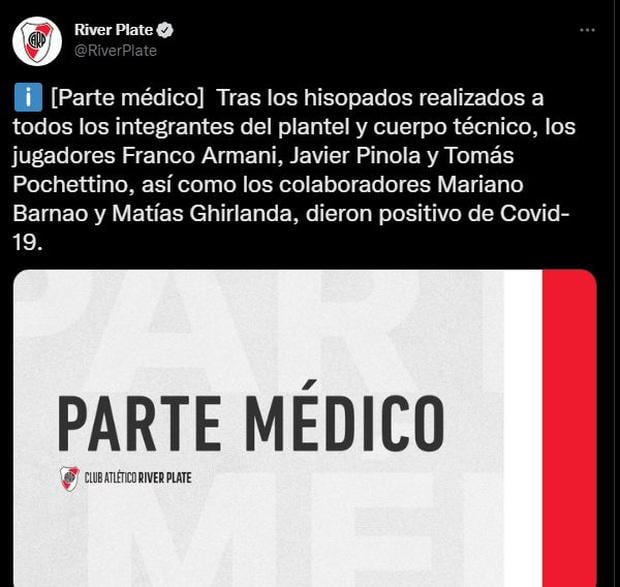 River Plate anunció casos positivos de coronavirus.  (fotografía)