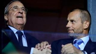 Por primera vez desde la Superliga: Florentino y Ceferin, reencuentro en Final de Champions League