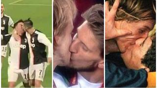 Cristiano y Dybala se suman a la lista: los besos más recordados en el mundo del fútbol [FOTOS]