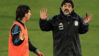 El día que Maradona le dio clases a Lionel Messi para patear tiros libres