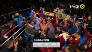 ¡Tenemos campeón! 'Canelo' Álvarez levantó el cinturón supermediano de la AMB tras vencer a Fielding [VIDEO]