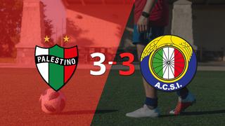 Palestino empató con Audax Italiano y Bruno Barticciotto anotó dos goles 