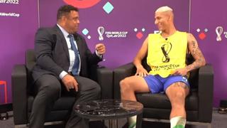 Baile y risas con el ‘Fenómeno’: el curioso momento entre Richarlison y Ronaldo tras la victoria de Brasil