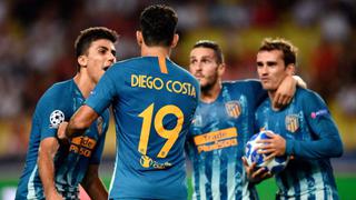 Con gol de Diego Costa: Atlético de Madrid le ganó 2-1 al Mónaco por primera fecha de Champions League