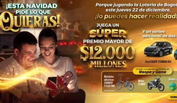 Resultados, Lotería de Bogotá EN VIVO de HOY, 22 de diciembre: ganadores del sorteo del jueves (Foto: Lotería Bogotá),