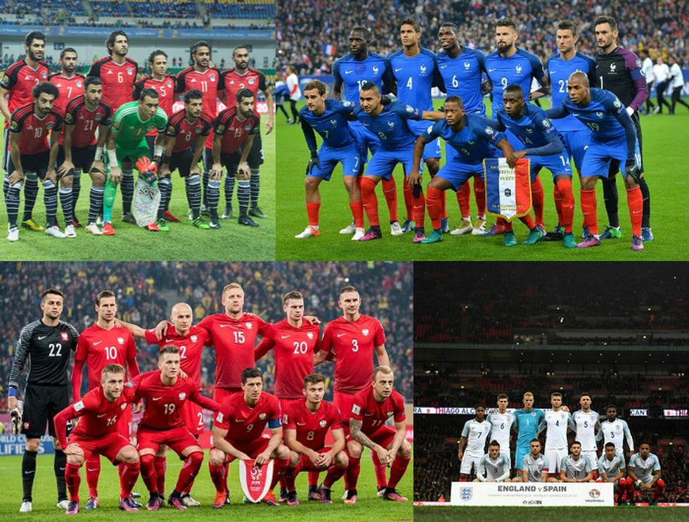 Las mejores selecciones del mundo para la FIFA.