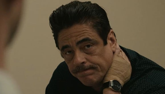 Benicio del Toro como Tom Nichols, un policía que busca resolver un crimen en "Reptiles" (Foto: Netflix)