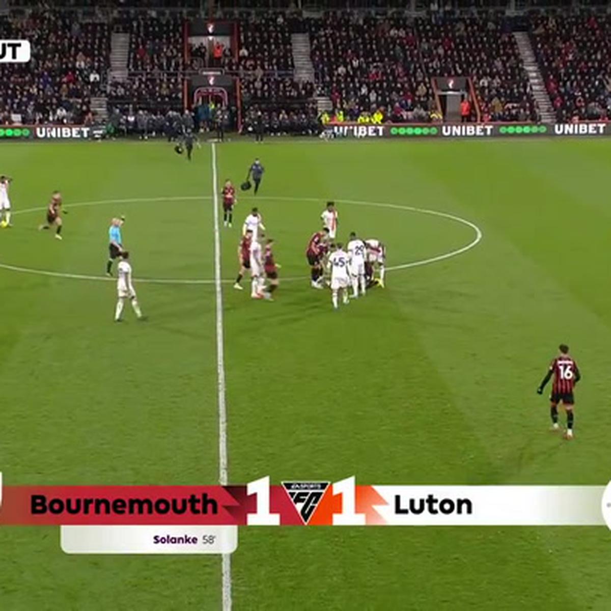 Koka - Partida entre Luton Town e Bournemouth é suspensa após colapso  cardíaco de jogador