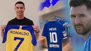 ¿Messi a Arabia? Presentan camiseta de ‘Lio’ en tienda de Al Hilal, rival de Al Nassr de ‘CR7′