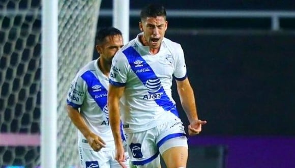 Santiago Ormeño lleva tres goles esta temporada con la camiseta del Puebla. (Difusión)