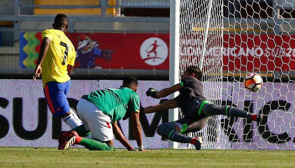 Colombia venció por 1-0 a Bolivia en el Sudamericano Sub 20. (Photosport)