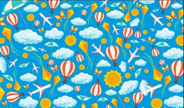¿Puedes encontrar al pajarito entre aviones, mariposas, nubes y cometas? (Radio Mitre)