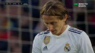 ¡Suspiró todo el madridismo! El remate al palo de Modric en el Barcelona vs. Real Madrid [VIDEO]