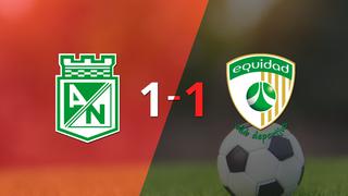 La Equidad logró sacar el empate a 1 gol en casa de At. Nacional