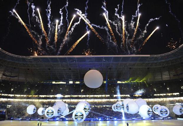 Ceremonia de inauguración del Arena do Gremio en diciembre de 2012. (Foto: Getty Images)