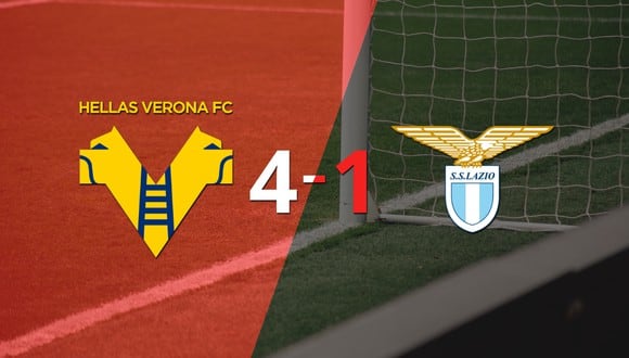 Hellas Verona sentenció con goleada 4-1 a Lazio