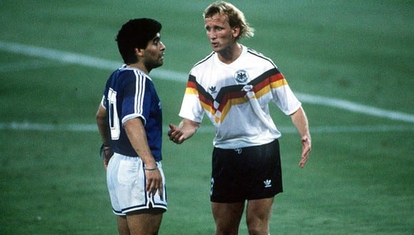Andreas Brehme fue campeón del mundo con Alemania, en 1990, ante la Argentina de Diego Maradona. (Foto: Getty Images)