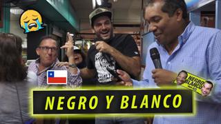 Negro y Blanco: Alan y Coki vacilaron a hincha chileno en mercado de Surquillo